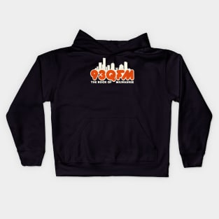 93 QFM The Rock of Milwaukee Defunct Radio Station Kids Hoodie